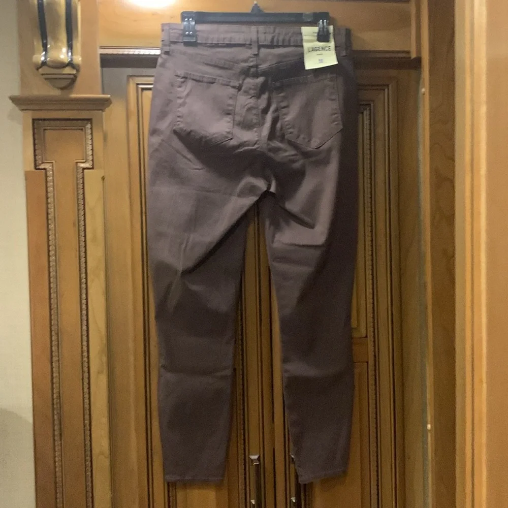 NWOT L’AGENCE Brown Margot Skinny High Rise Denim Jeans Cotton Blend Size 30 - Picture 3 of 6